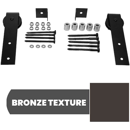 Ekena Millwork Exterior Dummy Roller Series Single-Panel Hardware Set, 2 Fixed J-Strap Hangers (track not included) GB6004EHBZ